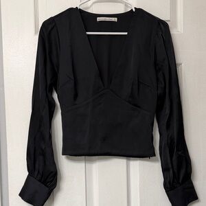 Abercrombie & Fitch Elegant Black Long Sleeve Blouse
